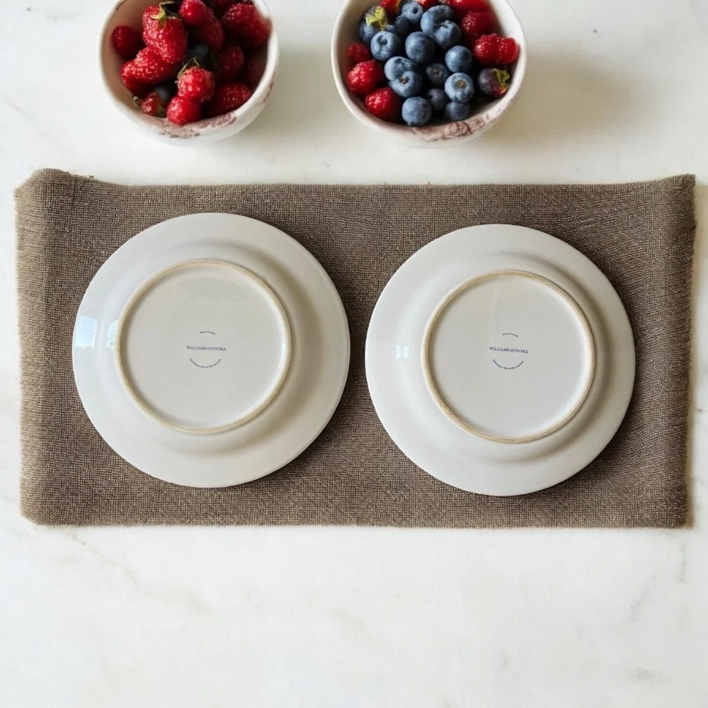 Williams-Sonoma Petit Dejeuner French Cafe Plates 8.75” Set of 2 Portugal